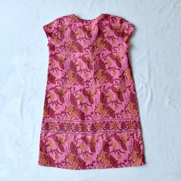 Calypso St. Barth Pink and Red Flutter Sleeve Sundress - Picture 5 of 8